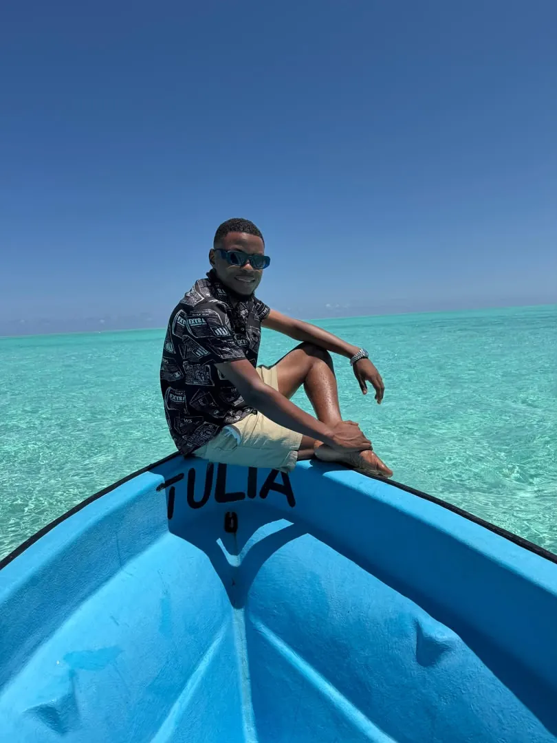 Relaxing on the bow of a SMICK boat trip