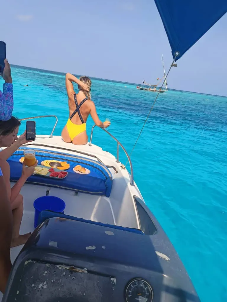 Speedboat on the Indian Ocean